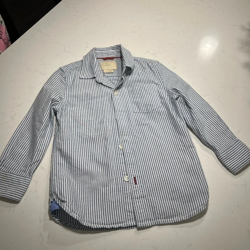 Mini Boden Striped Oxford size 5-6Y